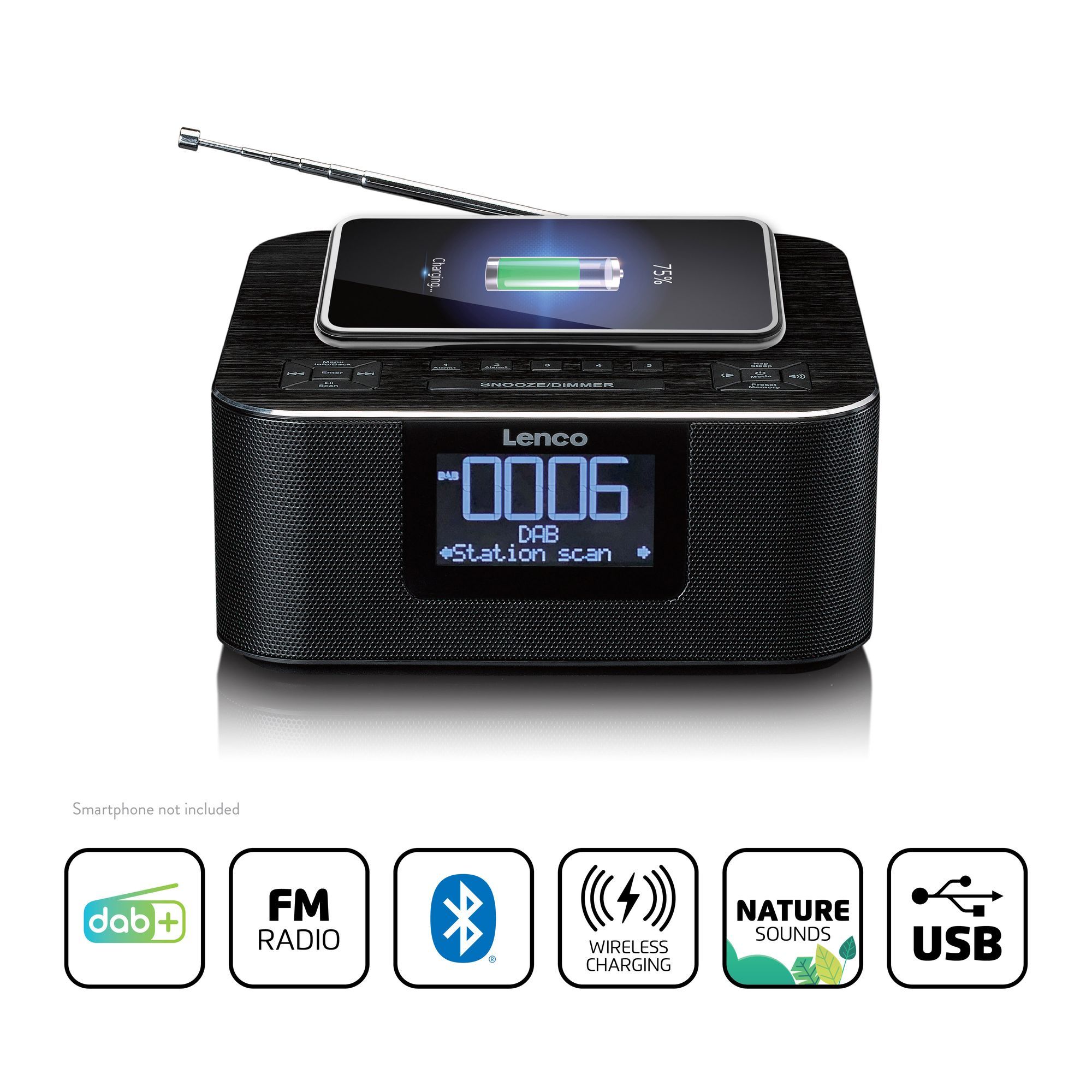 Lenco CR-650BK DAB+/ FM Radiowecker