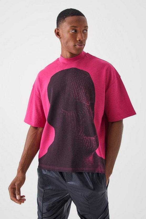 Kastiges Oversize T-Shirt mit Print