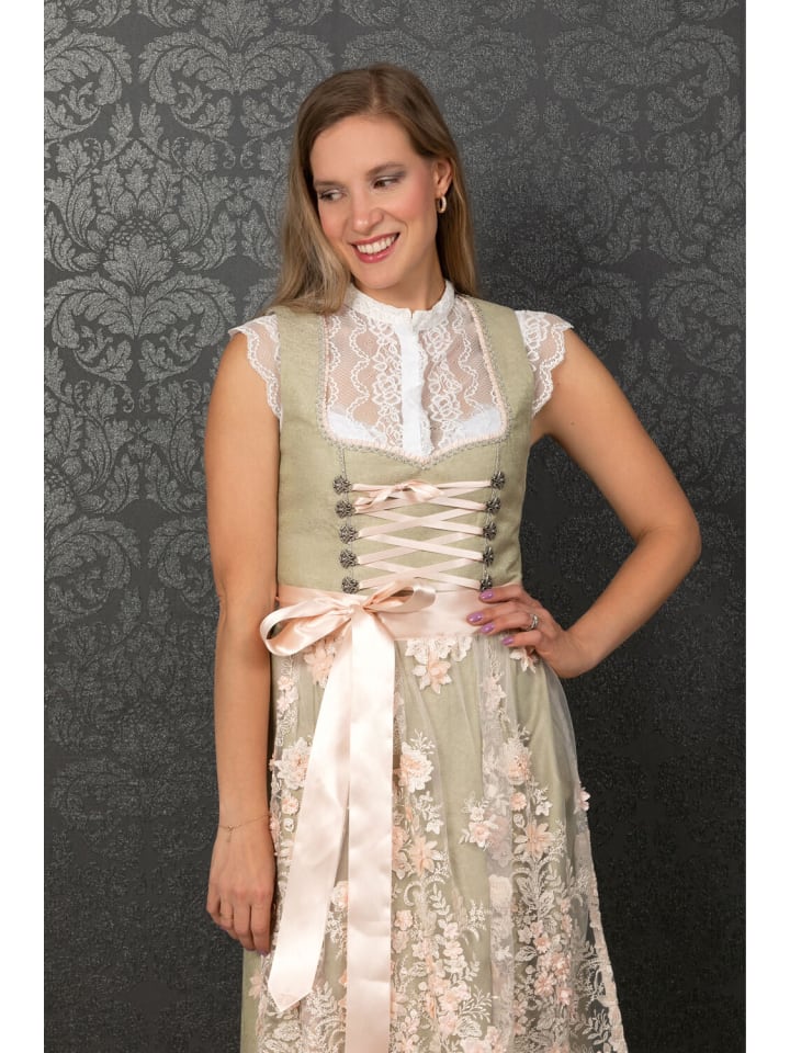 Edelnice Midi Dirndl Simona in grün günstig kaufen