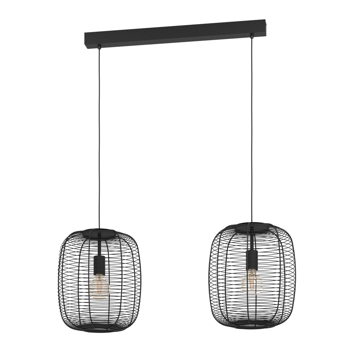 EGLO AGL Pendelleuchte Rinroe 2-flg Schwarz