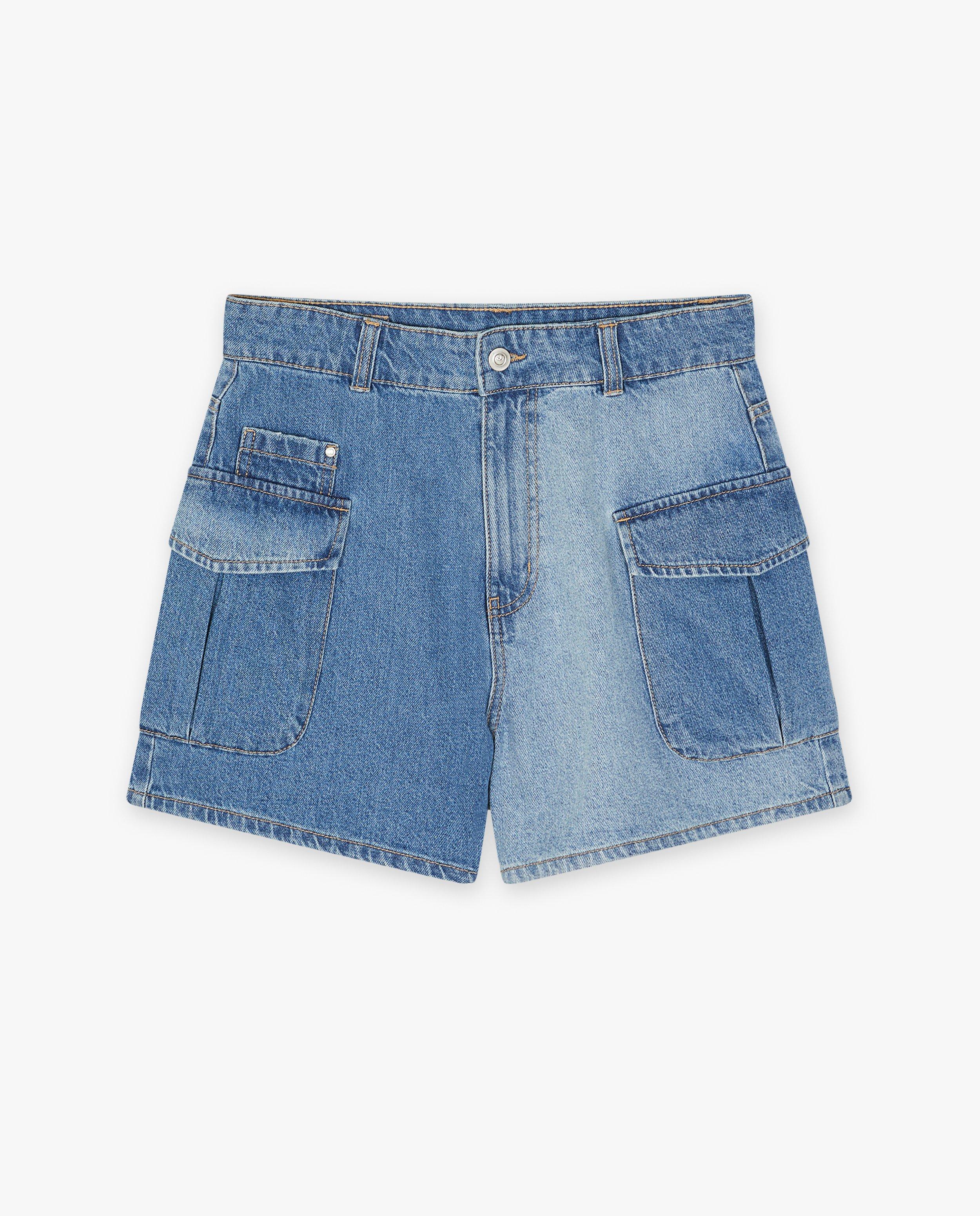CAMILLE Biopamut farmer rövidnadrág, XS-XL világoskék