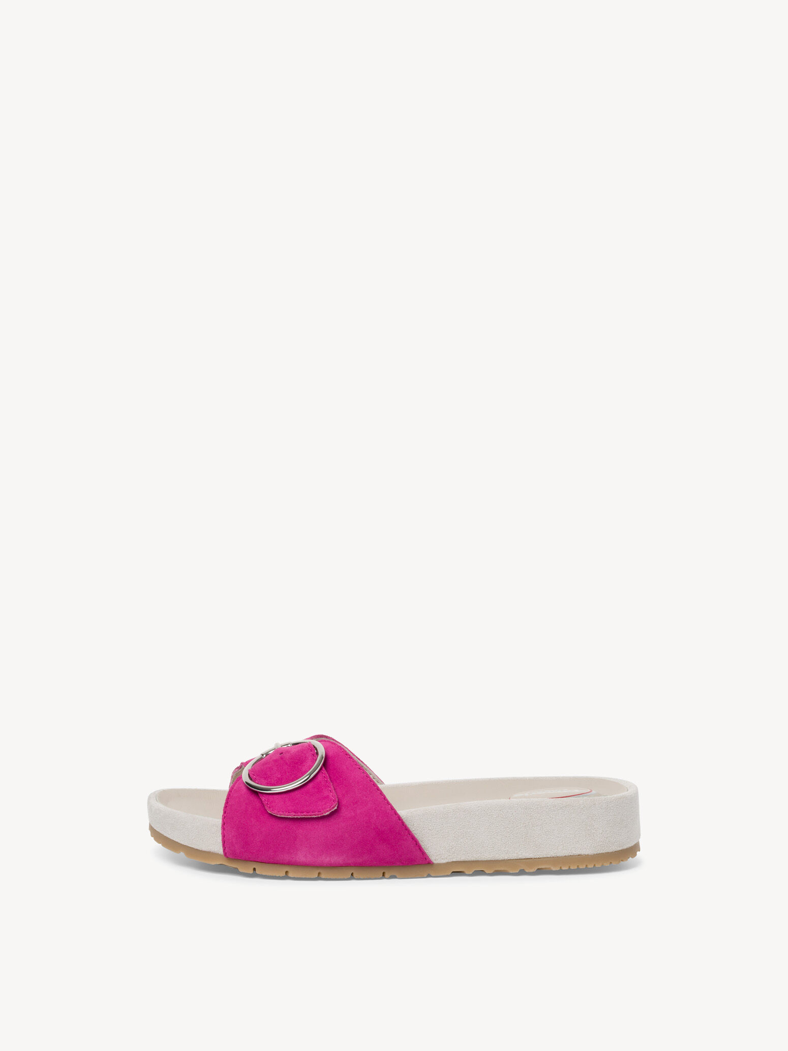 Mule en cuir - rose fuchsia