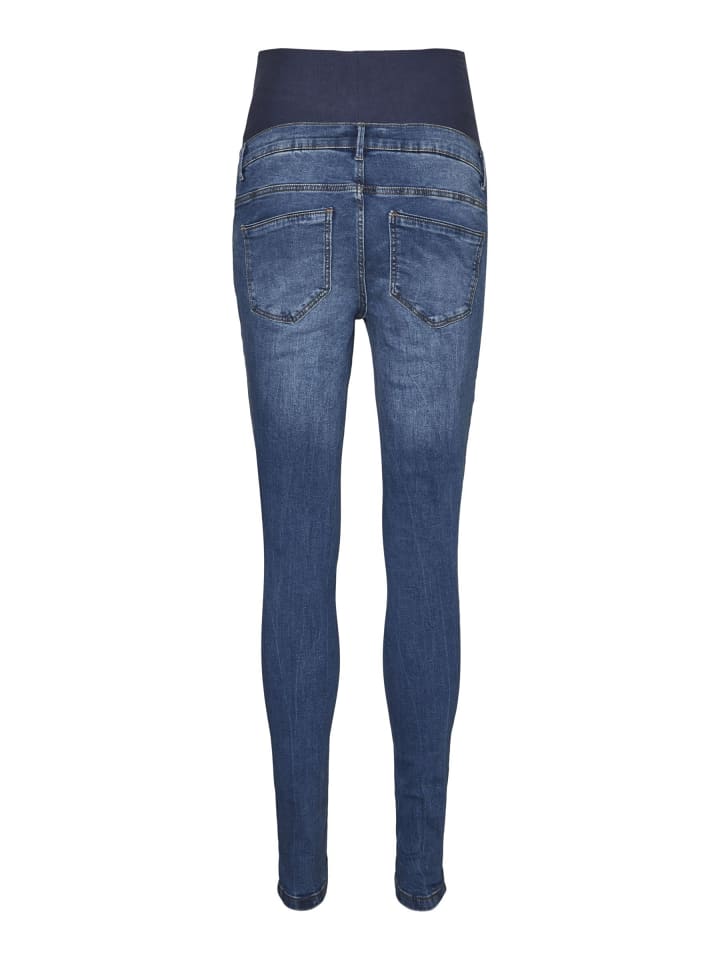 Vero Moda Umstandsjeans mit Skinny Fit in Medium Blue Denim günstig kaufen