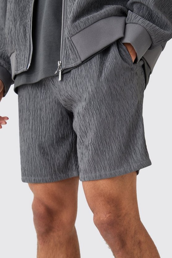 Strukturierte smarte Satin-Shorts