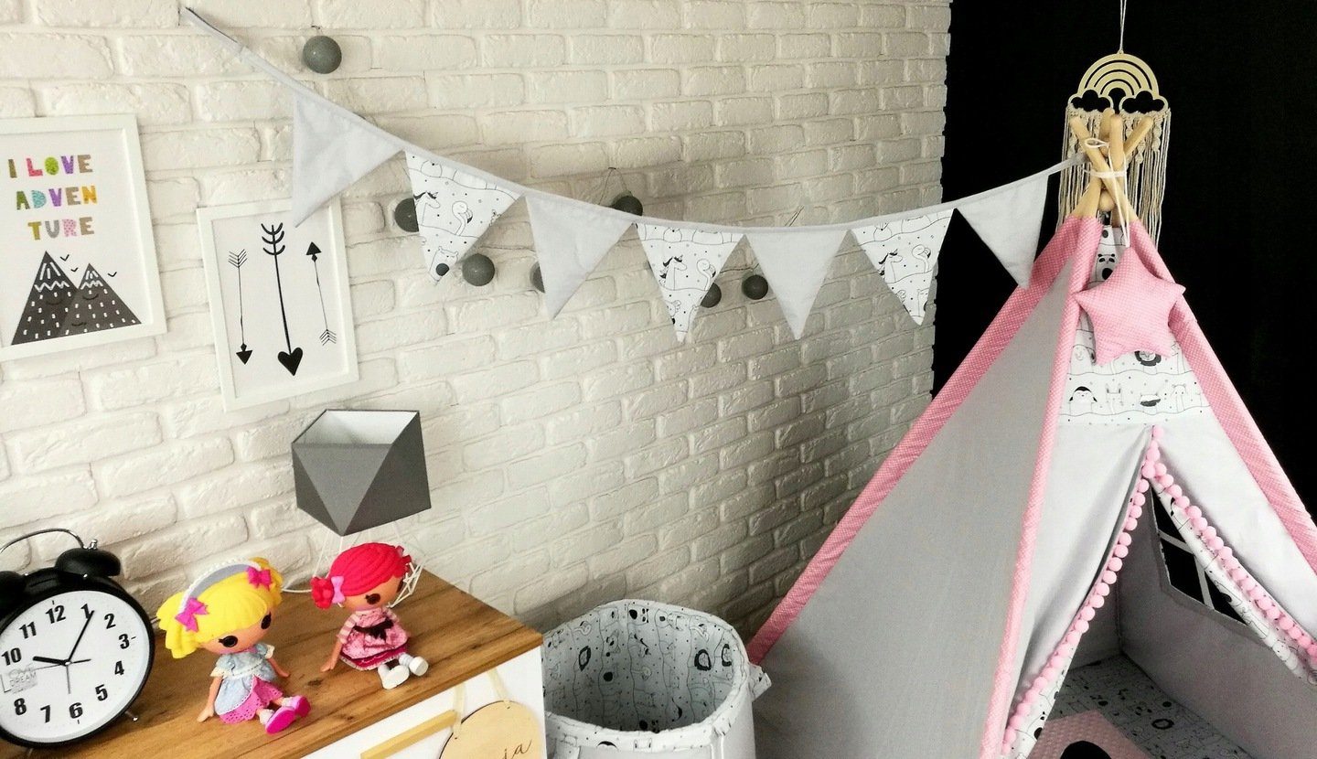 Pamek Tipi-Zelt Tipi Tiere Kissen Spielzelt Komplett SET mit Tieren, Personen: 1 (7 tlg)