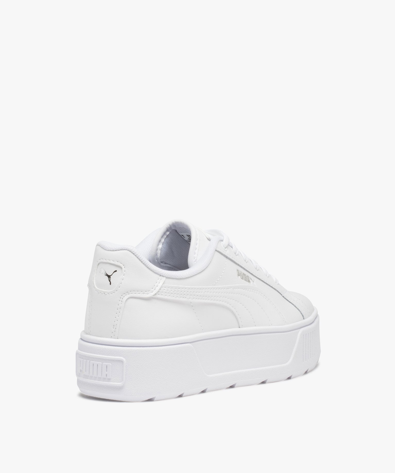 Baskets femme unies à semelle plateforme - Puma Karmen blanc | GEMO
