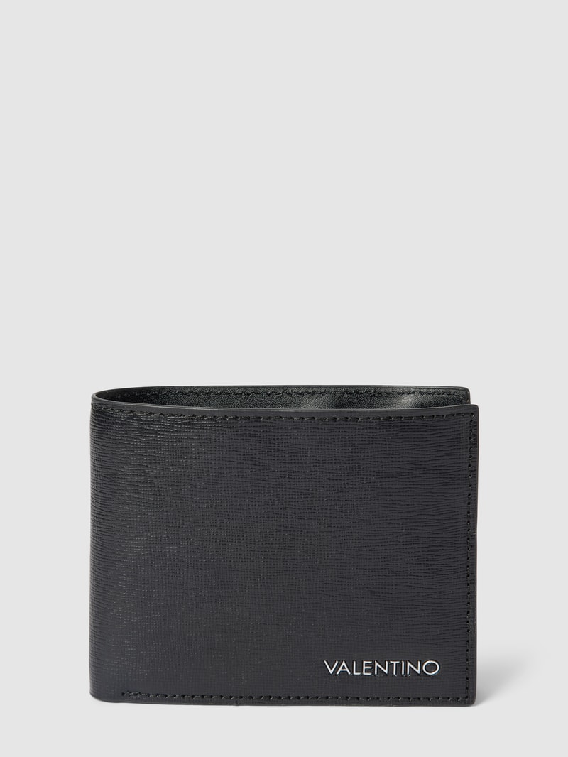 Portemonnaie mit Label-Detail Modell 'MARNIER' in schwarz