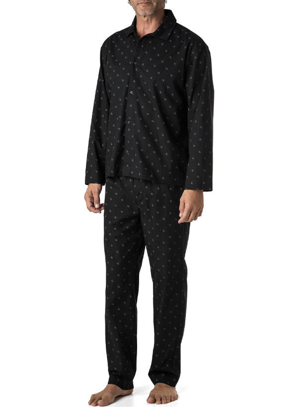 Calvin Klein Underwear, Pyjama, Baumwolle, schwarz gemustert