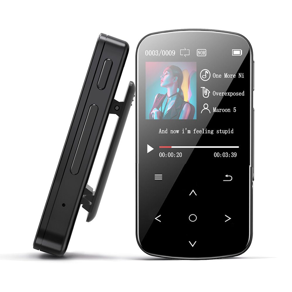 GelldG MP3 Player Bluetooth 5.0 Sport 32 GB Mini Musik Player MP3-Player