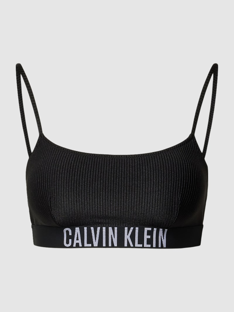 Bikini-Oberteil mit Label-Detail Modell 'INTENSE POWER' in schwarz