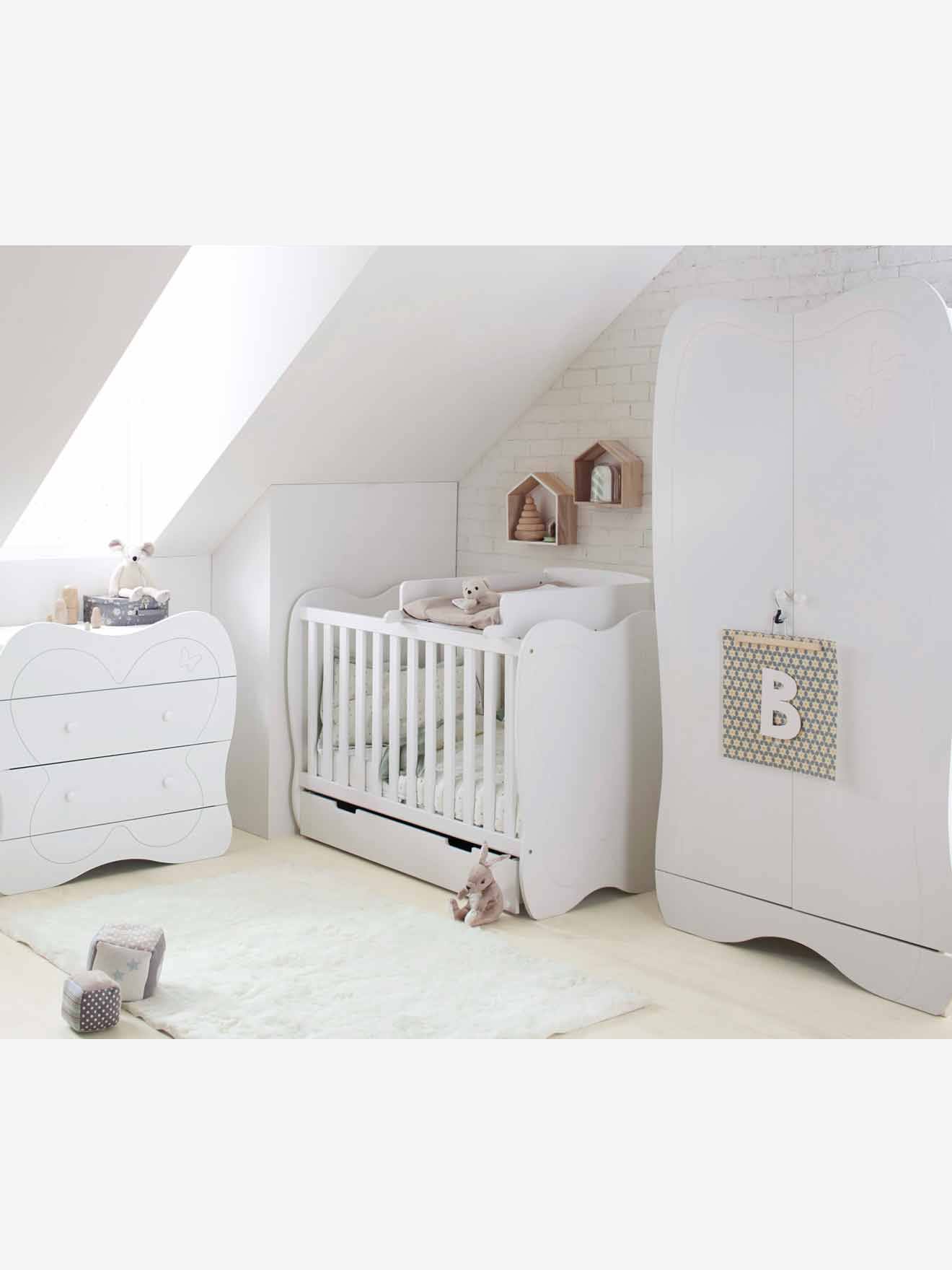 Plan à langer universel 52 cm pour lits bébé April blanc