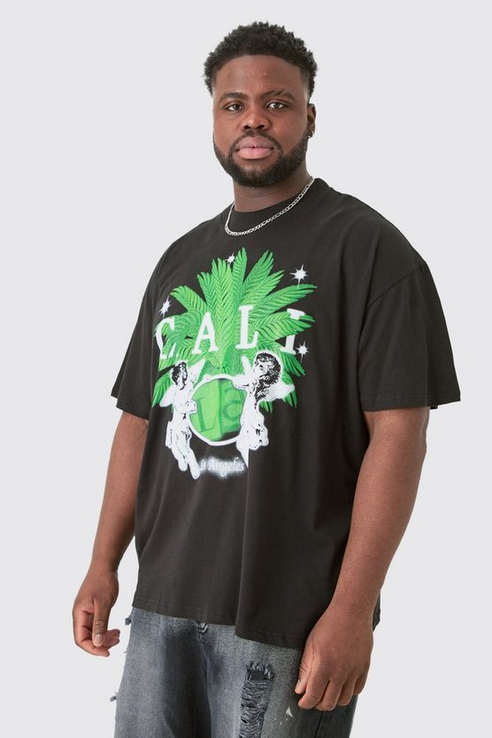 Plus Oversize T-Shirt mit Print