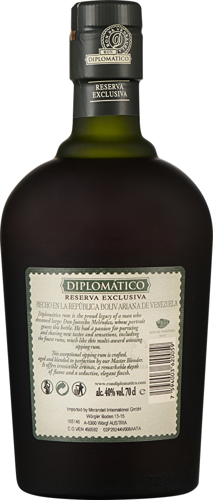 Diplomatico Rum Reserva Exclusiva 12 YO 0,7 Liter in Tube