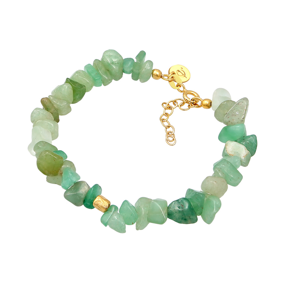 Elli PREMIUM Elli PREMIUM Bracelet Femmes pierres nature élégante avec aventurine en argent st Bracelet
