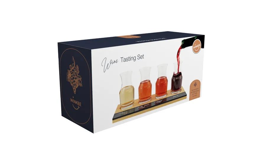 Winkee Weinprobe Karaffen 4er Set