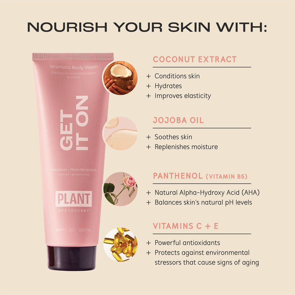plant apothecary Get It On: Aromatic Body Wash Gel douche aromatique pour le corps