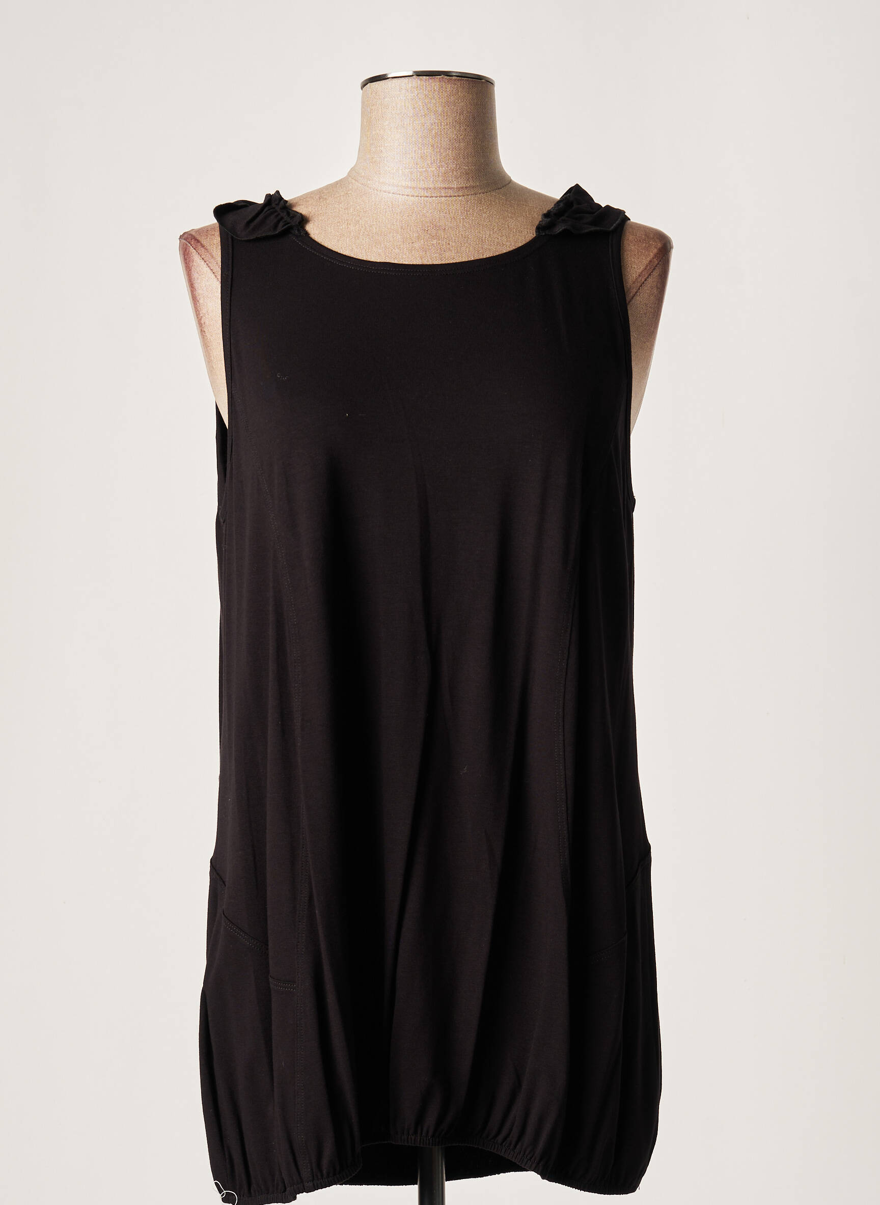 Lauren Vidal Tuniquesansmanche Femme couleur noir