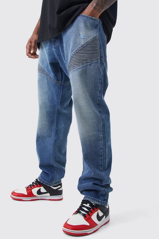 Plus Slim-Fit Biker-Jeans
