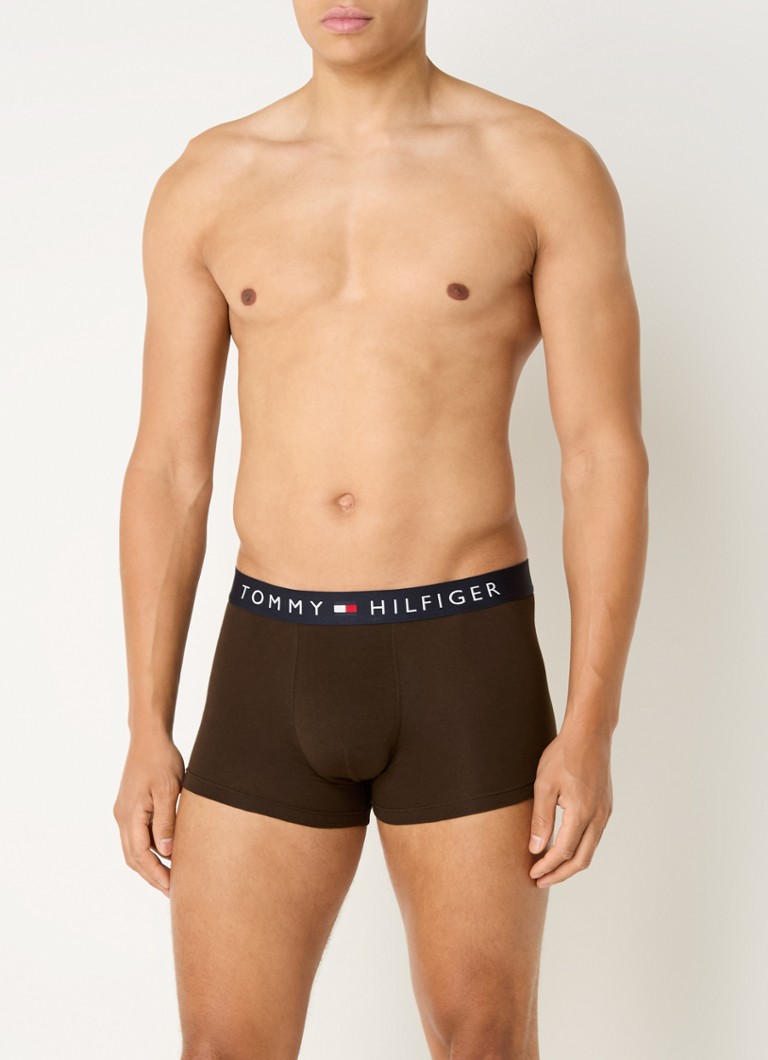 Pantaloni scurți boxer originali Tommy Hilfiger cu bandă cu logo în talie, 3 bucăți per pachet