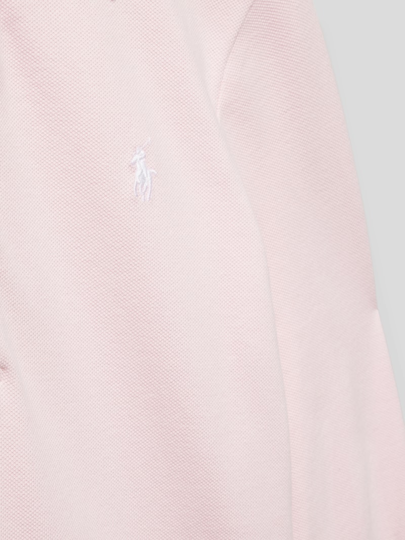 Poloshirt mit langen Ärmeln in hellrosa