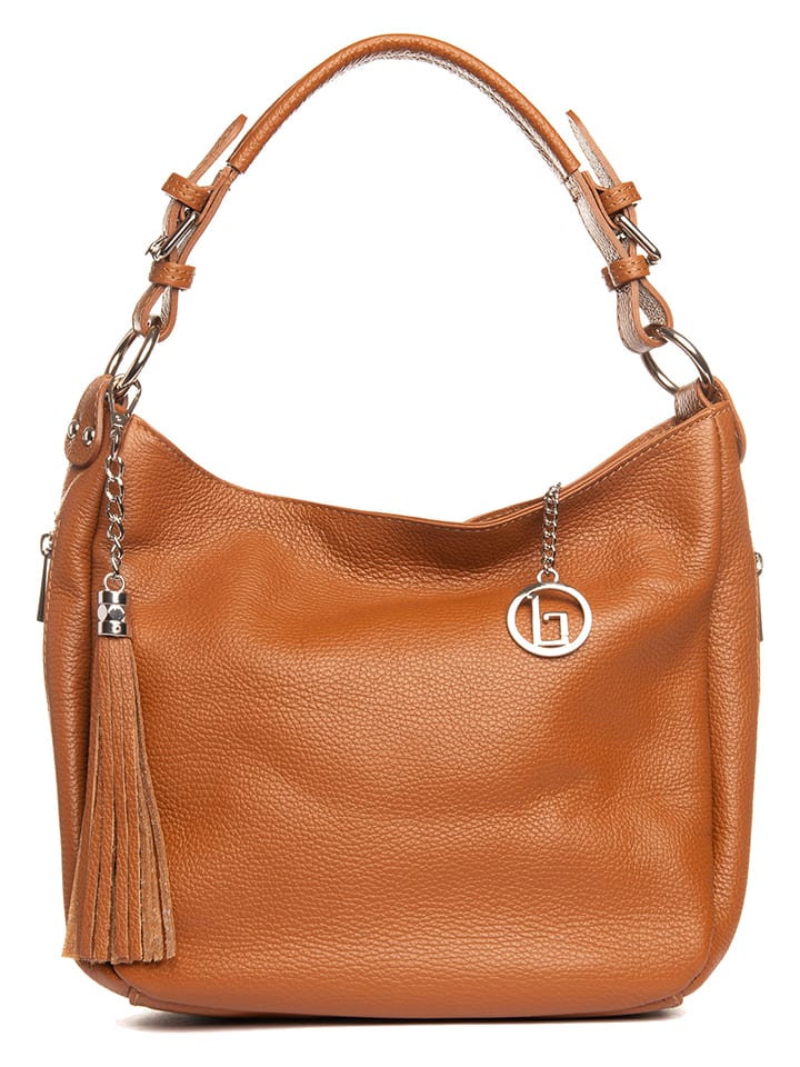 Lia Biassoni Leder-Schultertasche 
