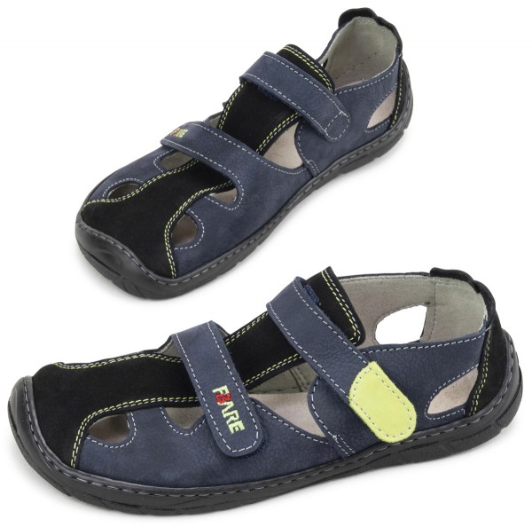 Fare Bare |vA ~ Leder Sandale ~ Blau/Schwarz