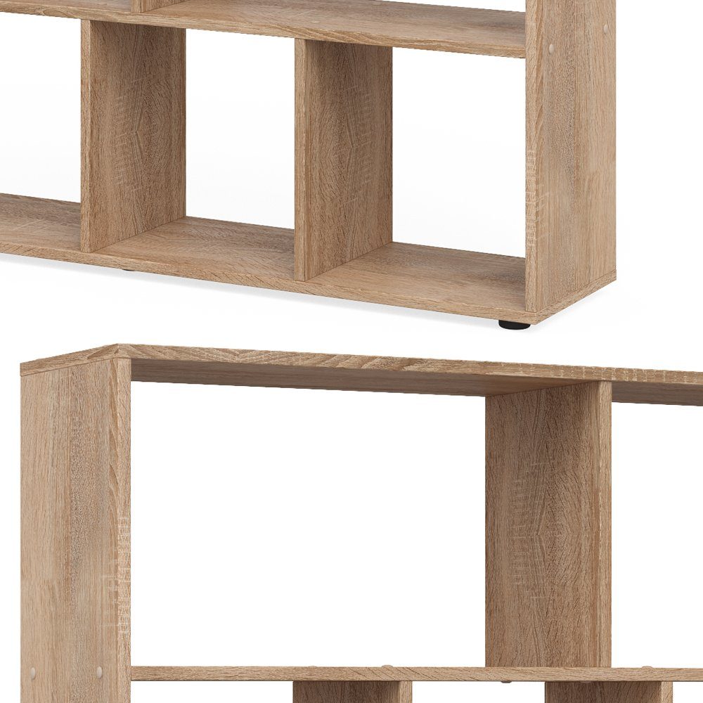 Vicco Raumteiler Bücherregal Standregal PILAR 12 Fächer Sonoma