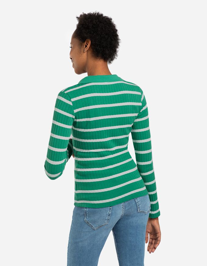 Langarm-Poloshirt - Baumwoll-Mix
