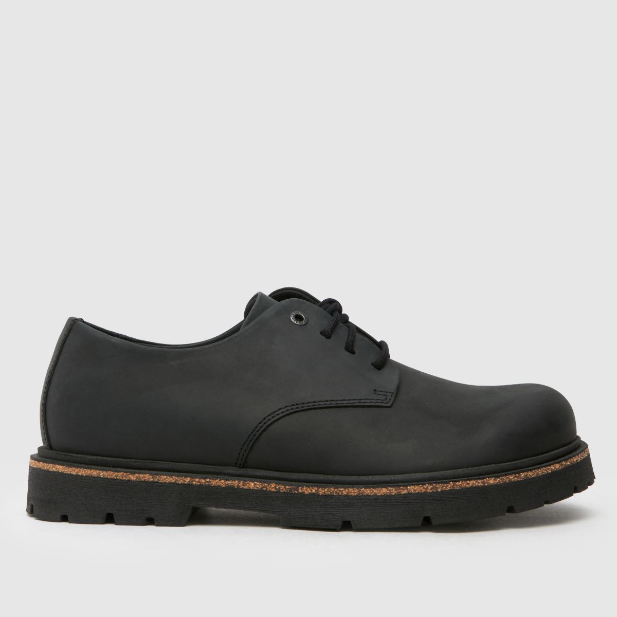 BIRKENSTOCK visoki leseni čevlji v črni barvi