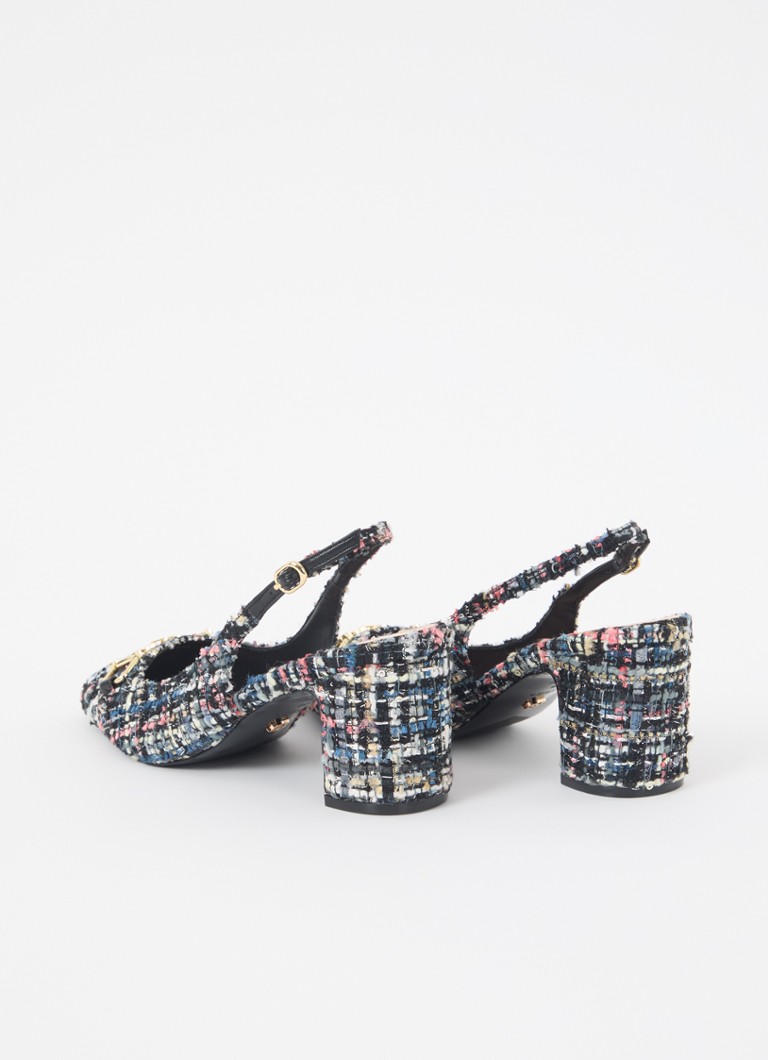 Sandały Dune London Choices z efektem tweedu i paskiem typu slingback