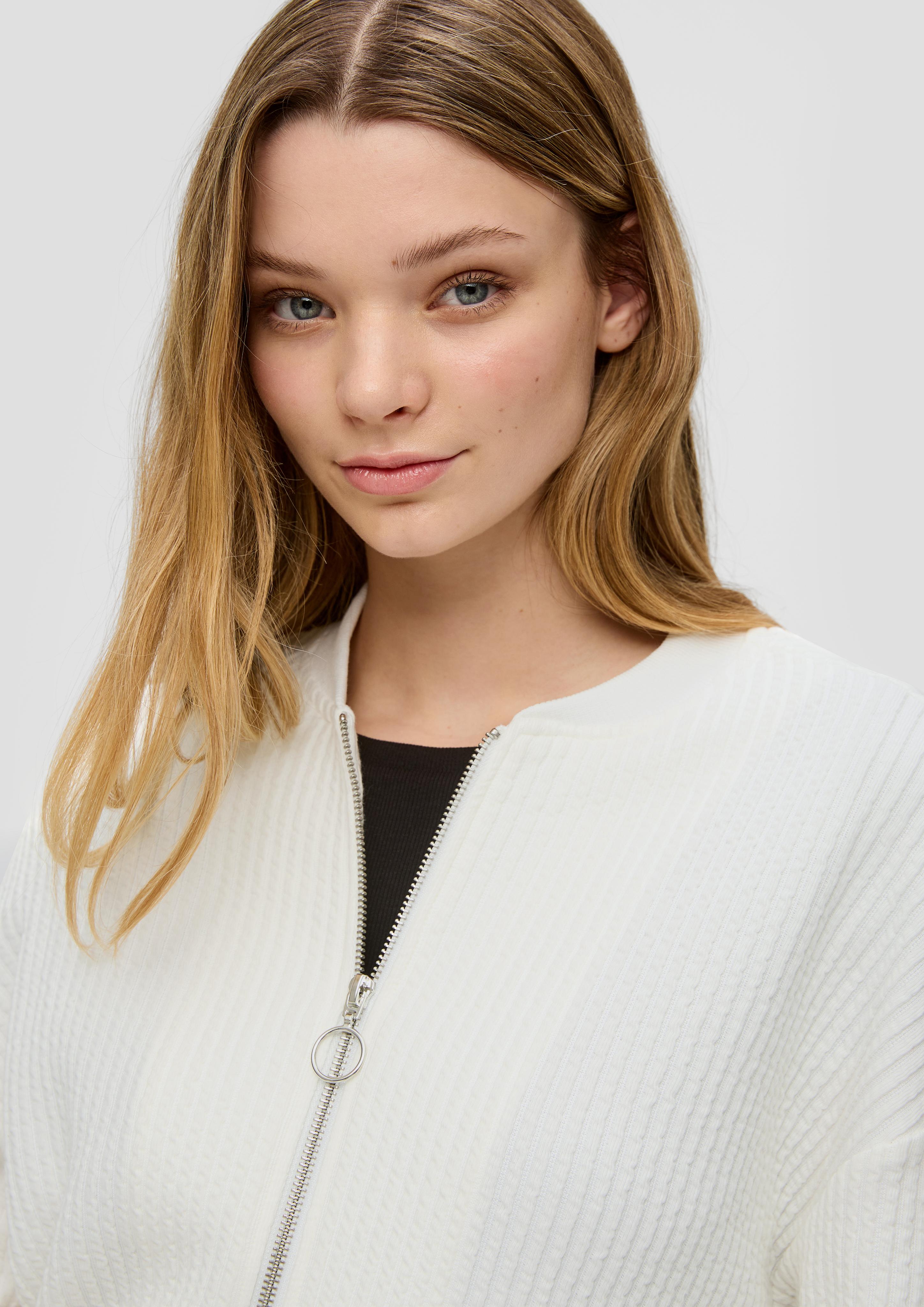 Blouson in gerippter Sweat-Qualität  2154128-0200