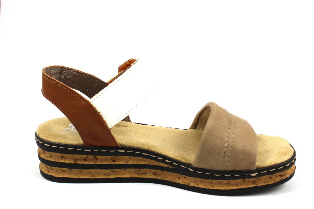 RIEKER Klassische Sandalen beige