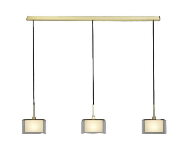 Bankamp LED 3-flg Pendelleuchte Karl 75 Messing