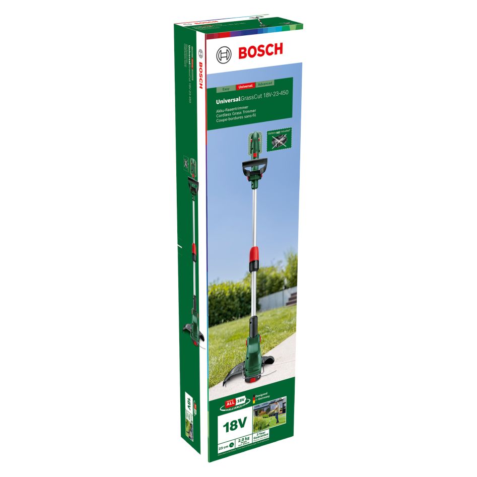 Akumulátorový vyžínač Bosch Green 06008C1F01 UniversalGrassCut 18V-26-500, bez baterií a nabíječky, v krabici