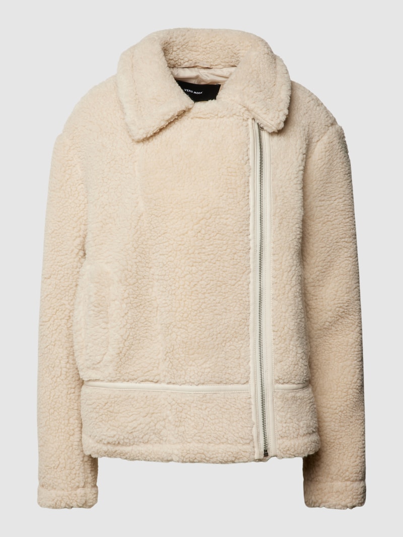 Jacke aus Teddyfell Modell 'NADIA' in offwhite