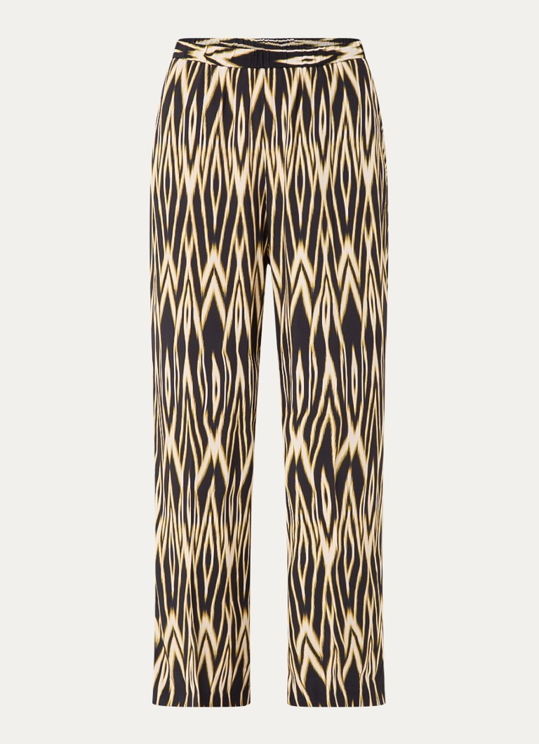 Gerry Weber high-waist loose-fit trousers with print and side pockets