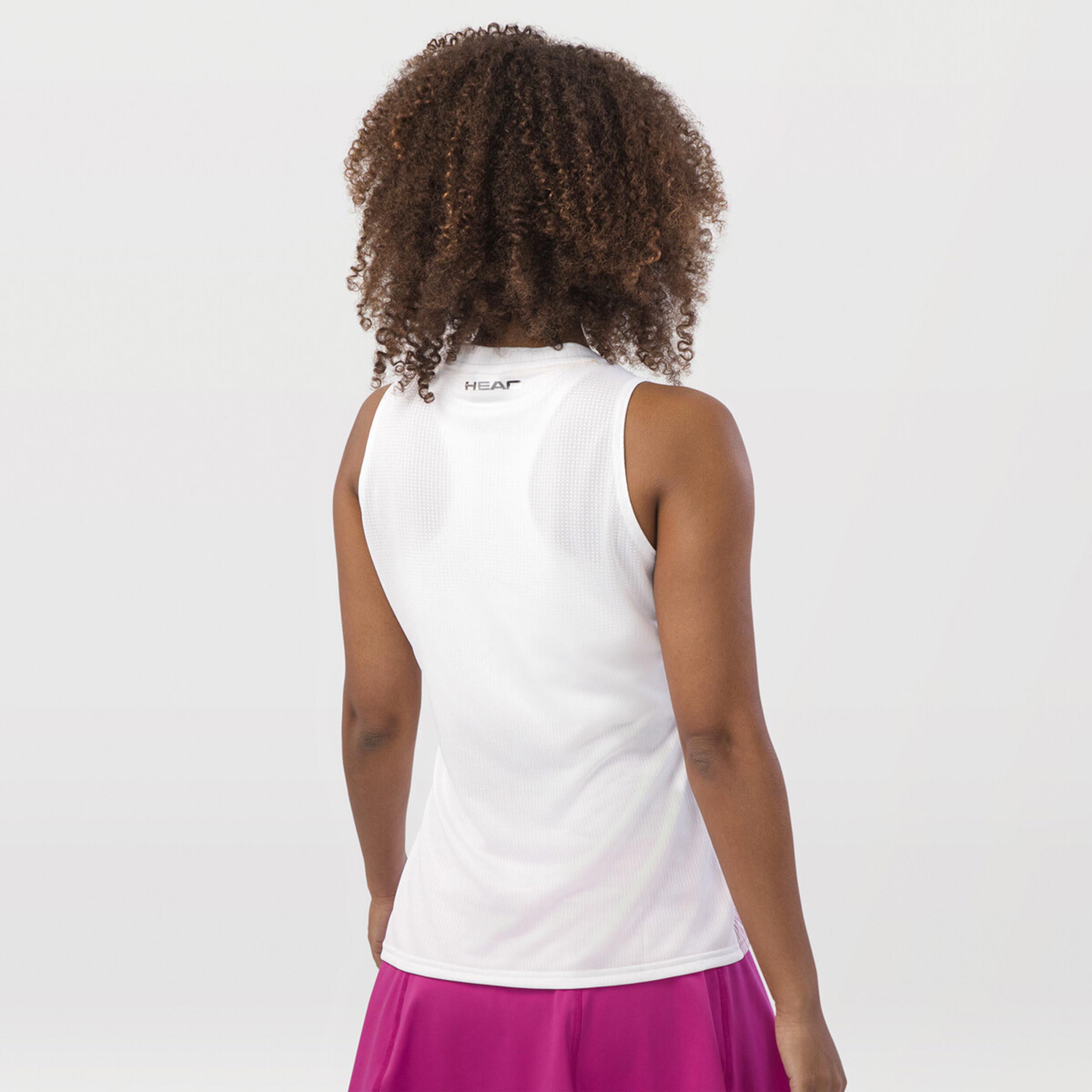 Performance Tank-Top Damen - Weiß, Berry