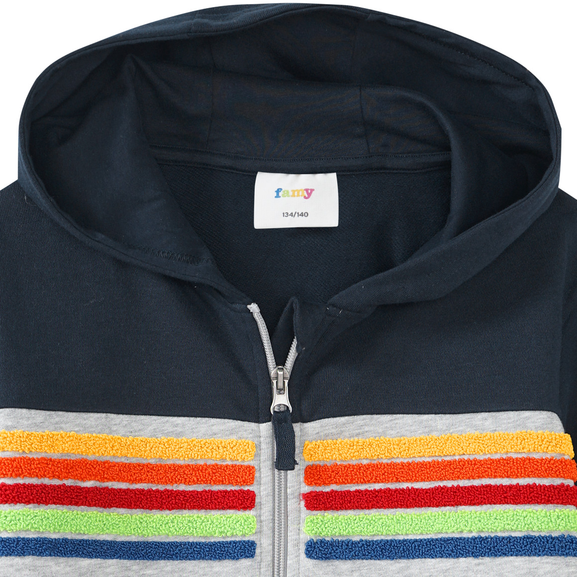 Jungen Sweatjacke mit bunten Streifen