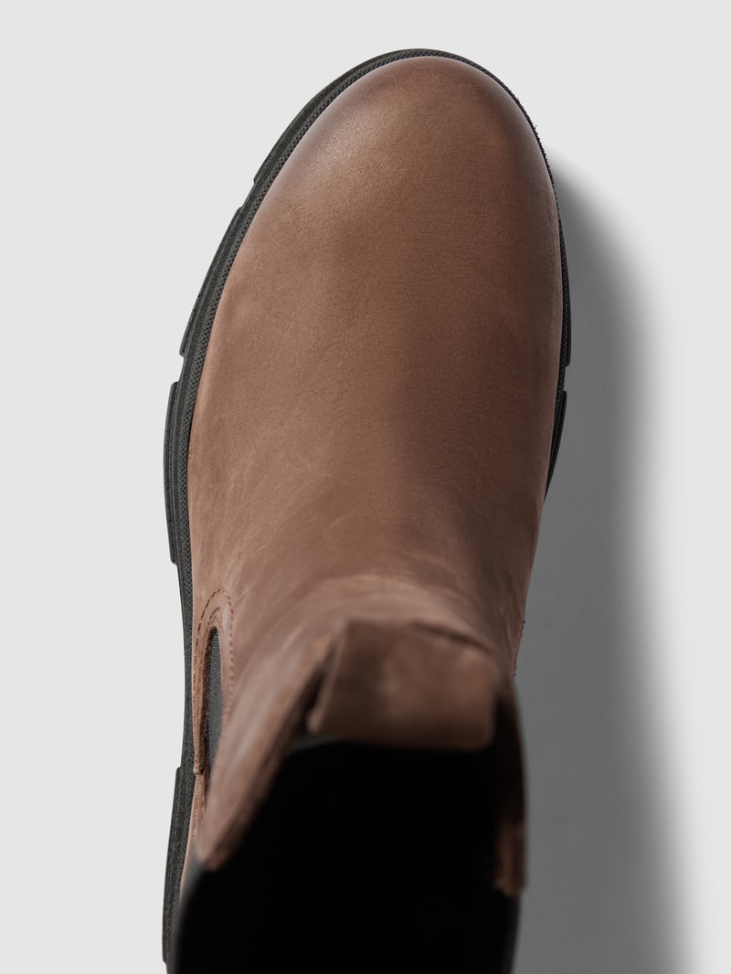 Chelsea Boots aus Leder in Two-Tone-Machart in dunkelbraun