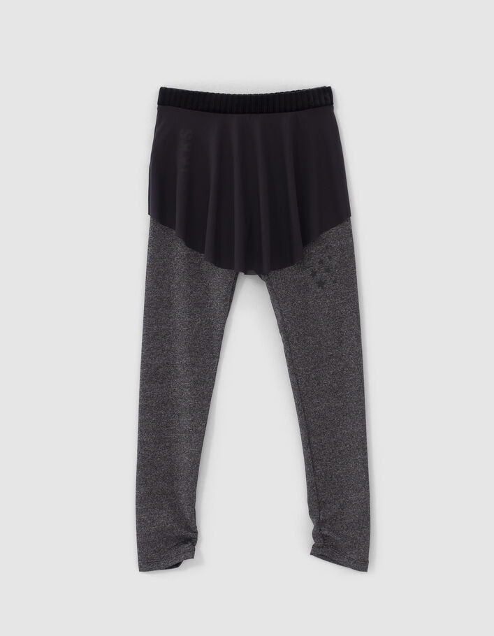 Leggings gris 2-en-1 et jupe en tulle fille