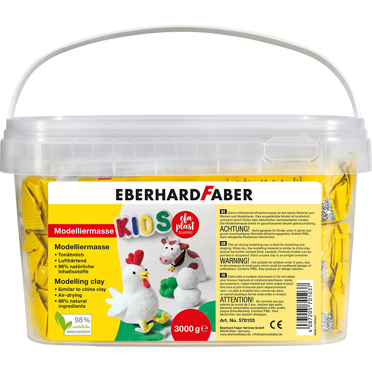 EFA Modelliermasse Plast Classic, 3 kg weiß