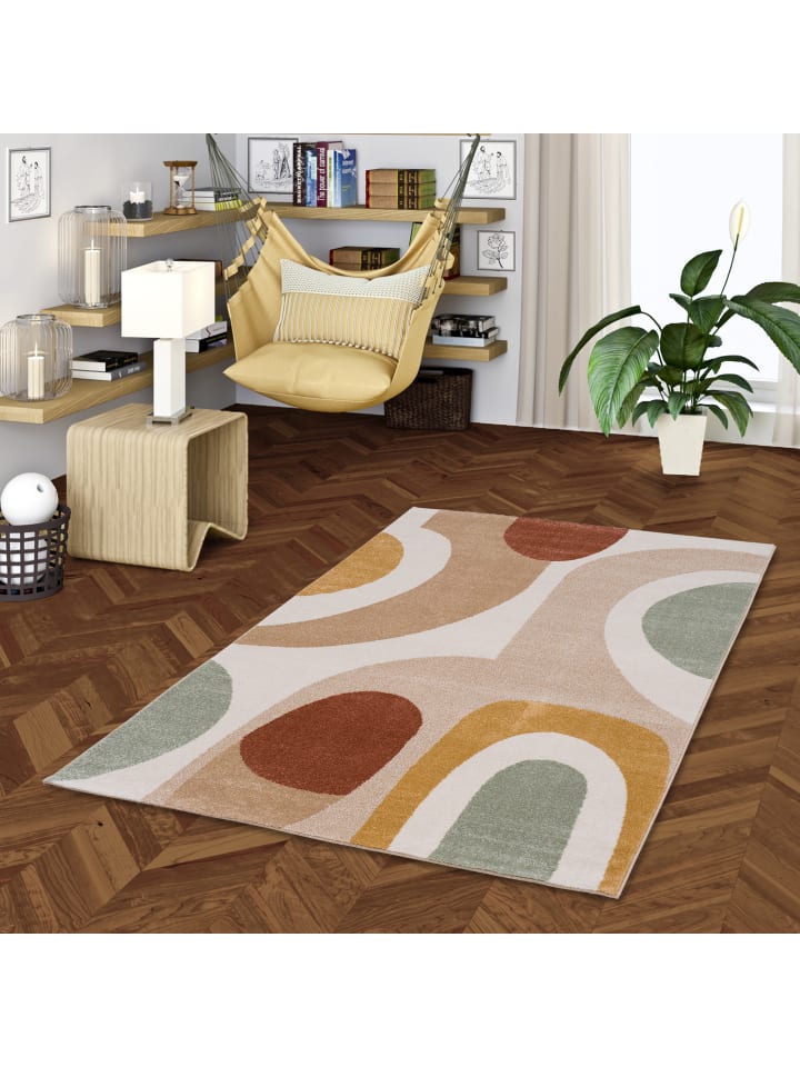 Pergamon Designer Teppich Faro Retro in Beige günstig kaufen 80 x 150 cm