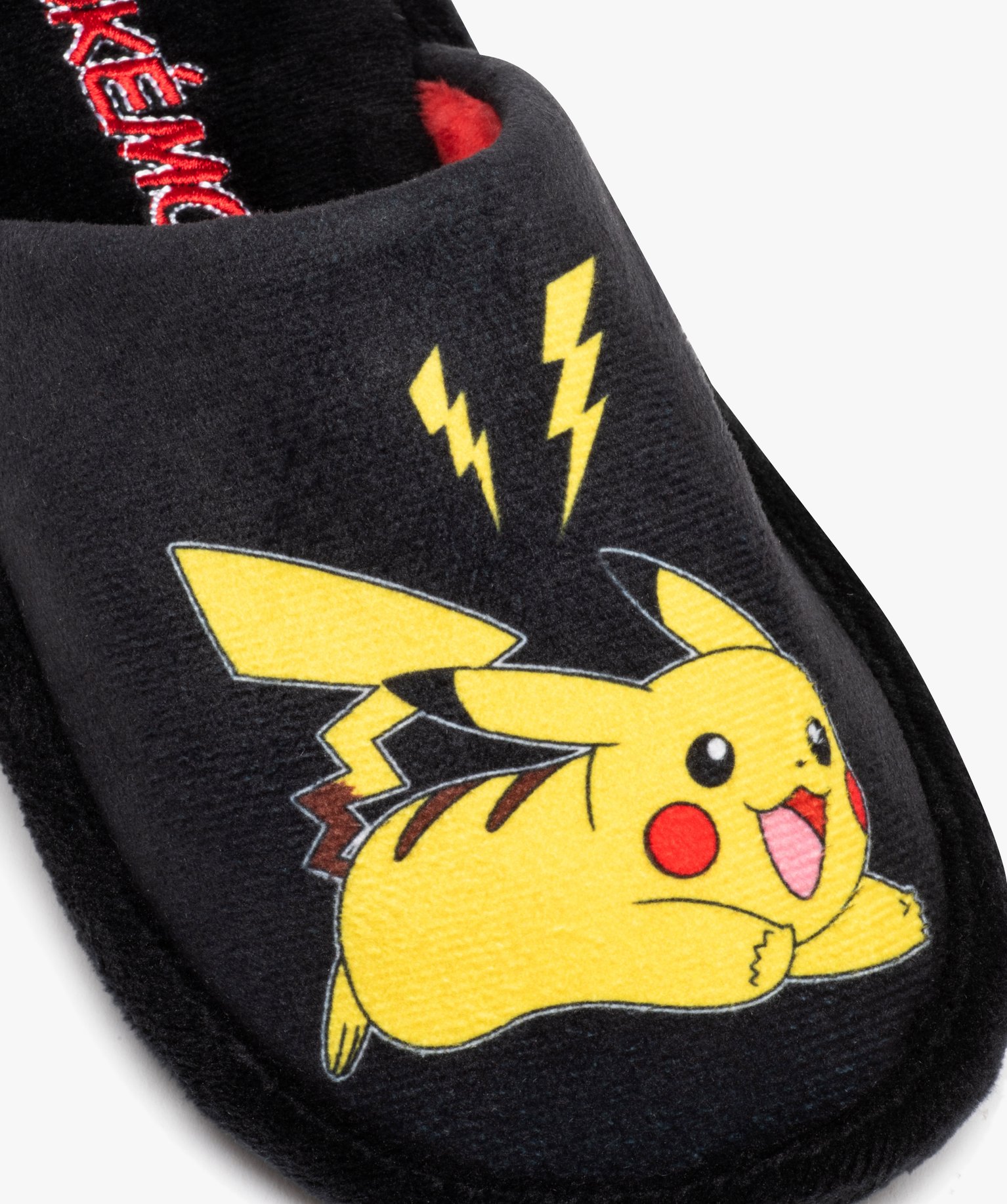 Chaussons Garçon en velours à enfiler - Pokemon noir | GEMO