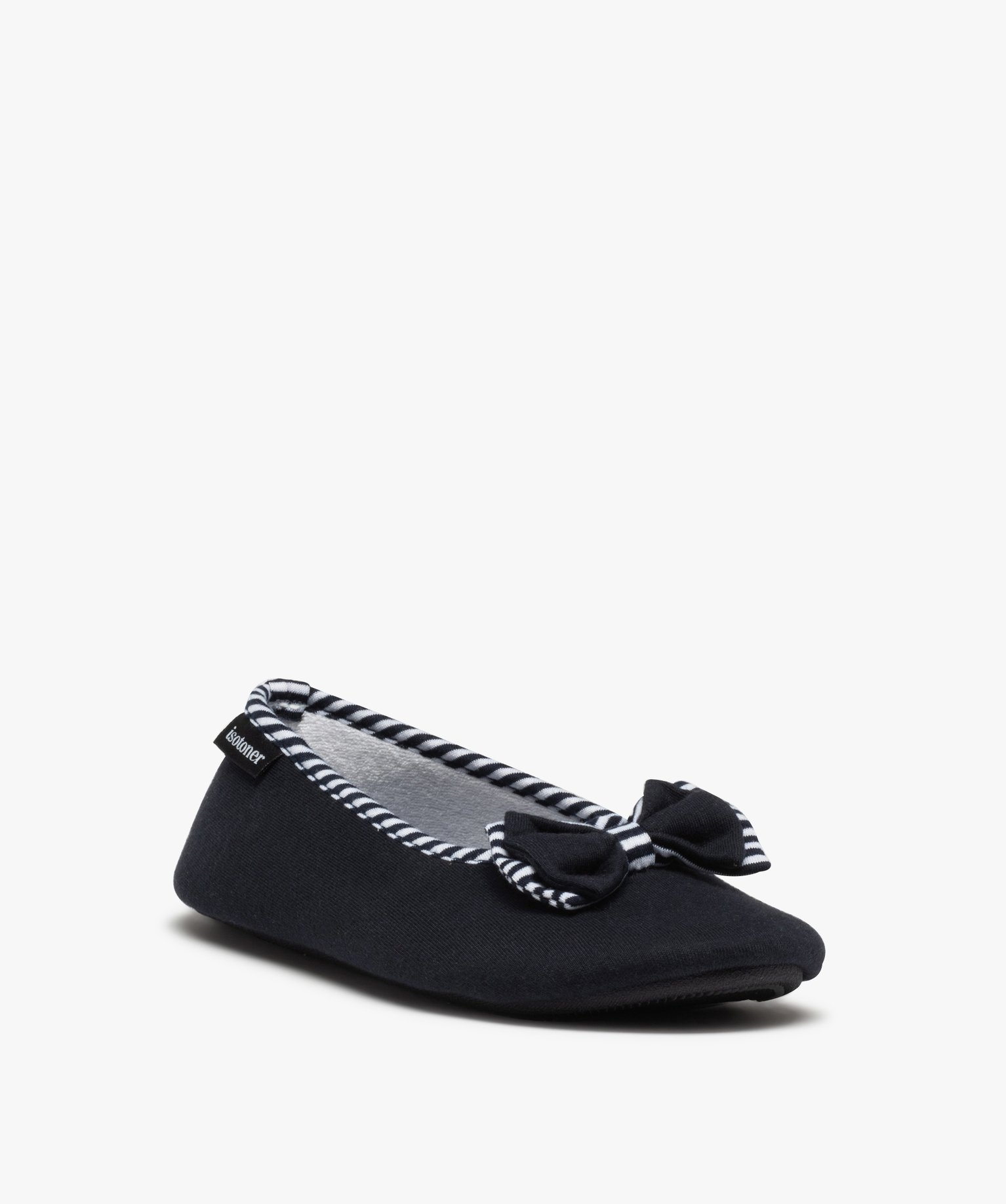 Chaussons femme ballerines souples en jersey - Isotoner marine | GEMO