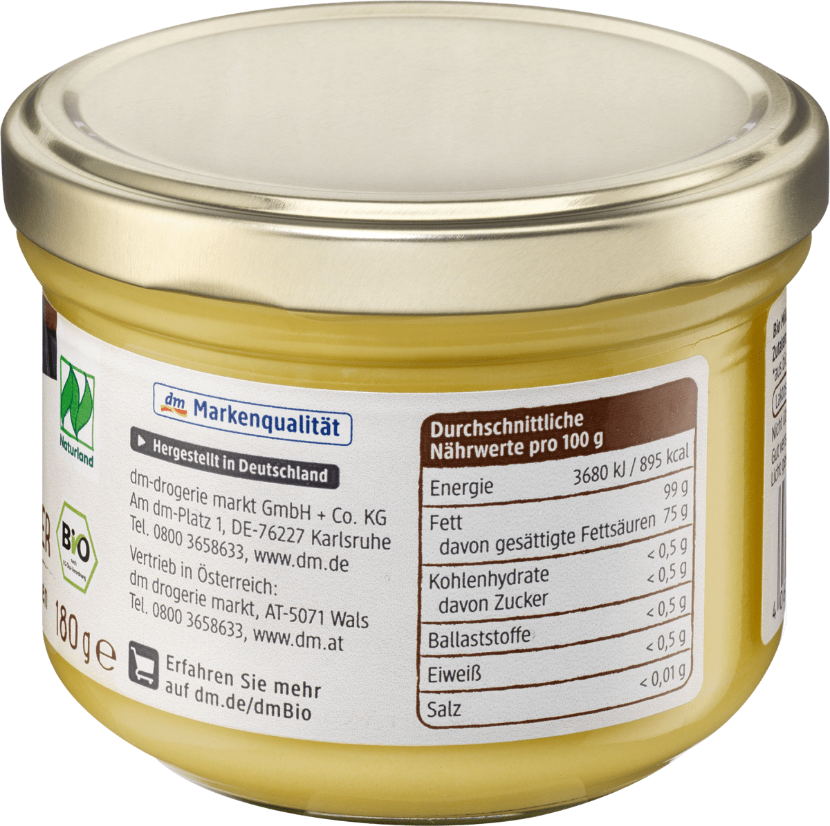 Ghee, geklärte Butter, 180 g