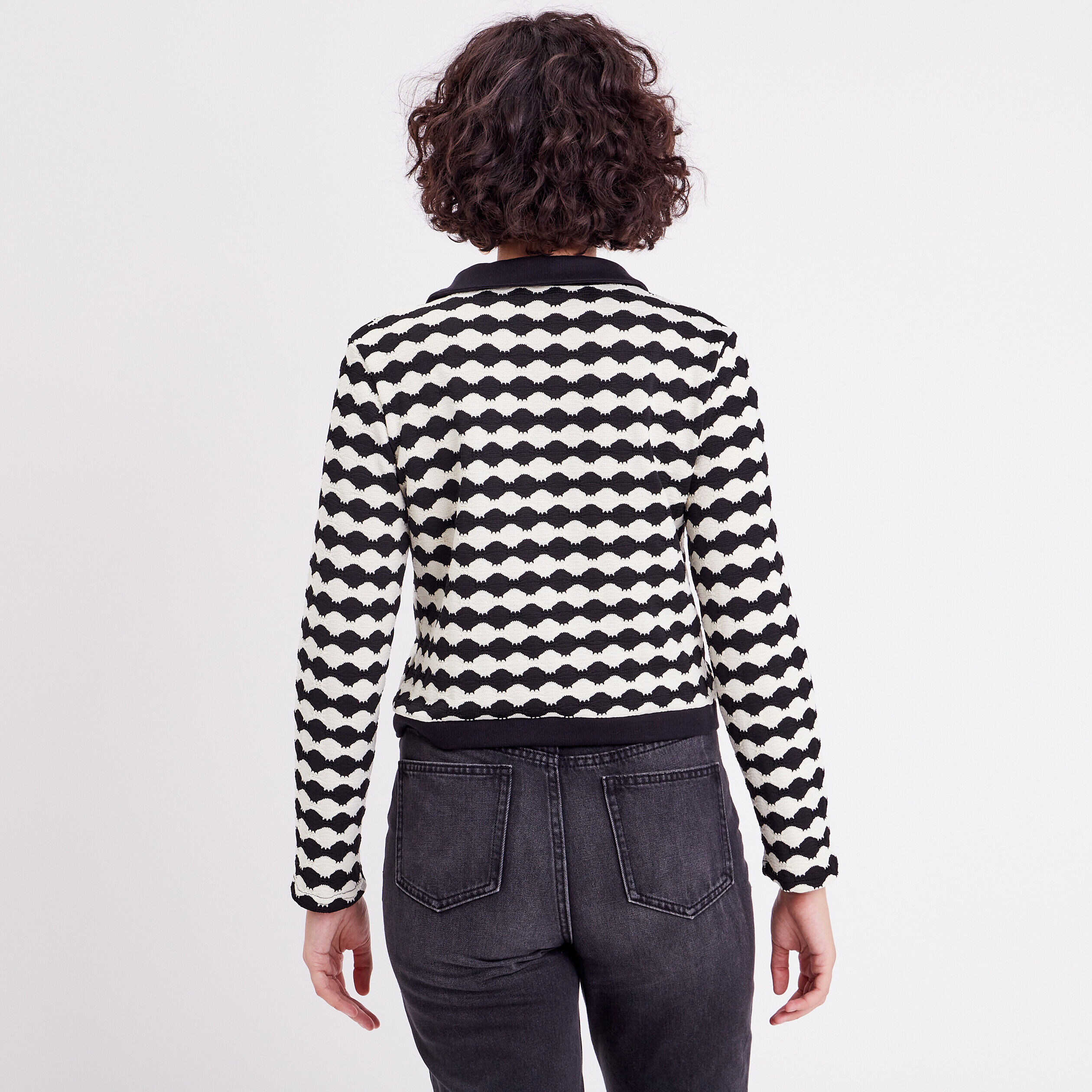 Gilet col à revers noir femme | Cache Cache