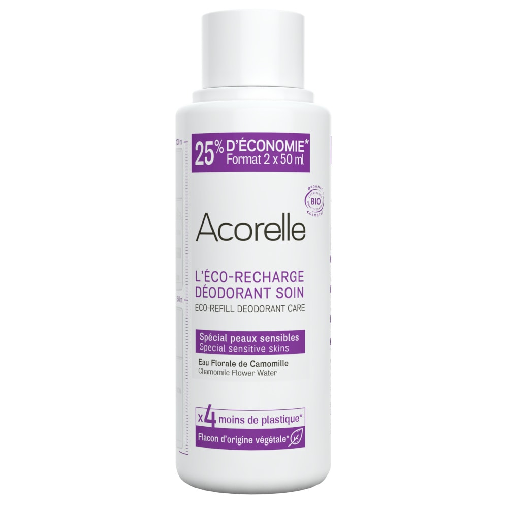 acorelle Recharge déo soin Peaux Sensibles 100ML Recharge pour déodorant bille
