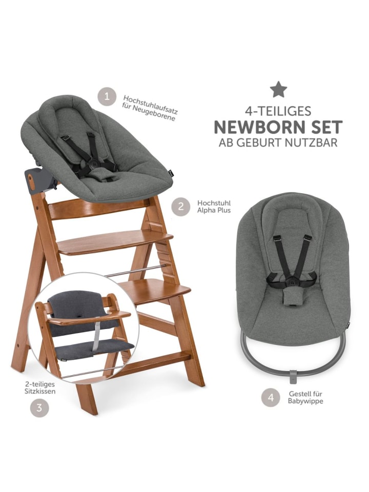 Hauck Alpha Plus Walnut 4-tlg. Newborn Set Dark in braun günstig kaufen onesize