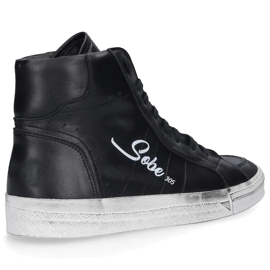 305 SOBE - Sneaker high RECORD Nappaleder - schwarz