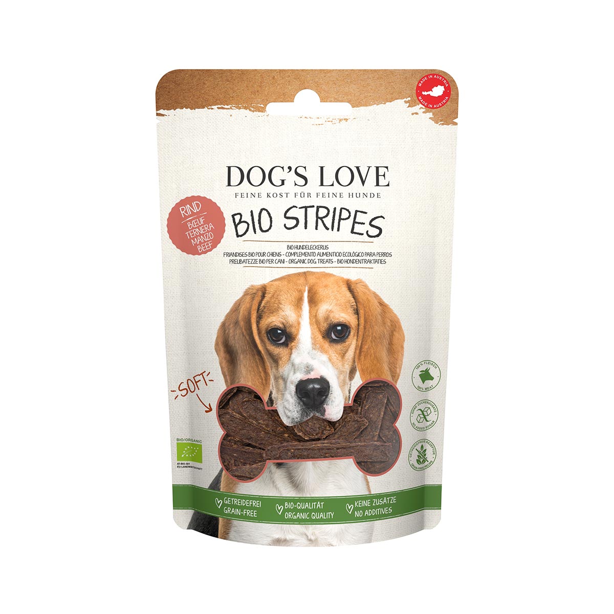 Dog's Love BIO STRIPES Rind 150g günstig kaufen bei ZooRoyal